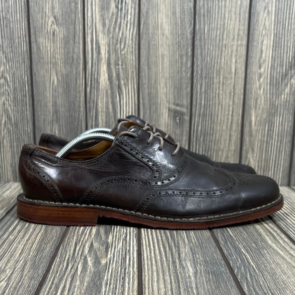 Sebago Brattle Wingtip Leather Oxford Dress Shoes Brown Men Sz 11.5 Career‎